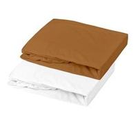 Lot 1 alese + 1 drap housse - P'TIT DODO - 60 x 120 cm - Blanc / Caramel Blanc G