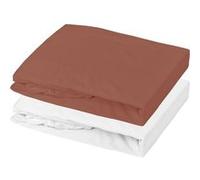 Lot 1 alese + 1 drap housse - P'TIT DODO - 60 x 120 cm - Blanc / Tomette Blanc G