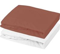 Lot 1 alese + 1 drap housse - P'TIT DODO - 70 x 140 cm - Blanc / Tomette