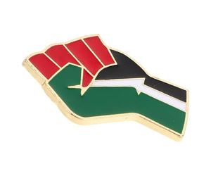 Lot 1 Broche Drapeau Palestinien, en Métal, Badge Émaillé | Attache Sûre pour Cravates, Finition Nette et Couleur Vive, Souvenir, Porte-clés, Exposition