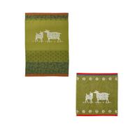 Lot 1 carré éponge et 1 torchon, Mouton