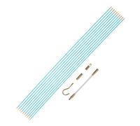 Lot 10 Baguettes tire fils longueur 1 mètre - Tire fil électriques Fibre de verre - Kit installation pour Cable avec accessoires