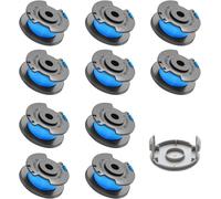Lot 10 Bobines Simple Fil Torsadé + Couvercle pour One + AC14RL3A 18V 24V 40V Coupe-Bordures Sur Batterie - Ø 1,65 mm Bobine de Fil Debroussailleuse (10 Bobine Fil Coupe Bordure + 1 Couvercle)
