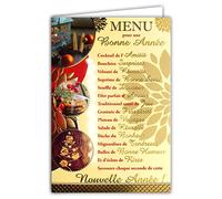 Lot 10 Cartes identiques Bonne Année Meilleurs Vœux livré avec 10 Enveloppes adaptées au Format 12x17,5cm Souhaits d'Hiver Fêtes de Fin d'Année Noël Nouvel An Décembre Janvier LOT10-61-4077-B BA