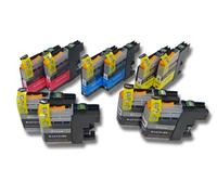 Lot 10 cartouches encre avec puce vhbw pour Brother MFC-J 475 DW, 650 DW, 6520 DW comme LC121, LC121BK, LC121C, LC121M, LC121Y.