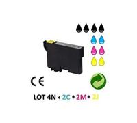 Lot 10 cartouches jet d'encre compatibles EPSON STYLUS D78 POUR EPSON STYLUS DX8450 : 4 BLACK + 2 CYAN + 2 MAGENTA + 2 YELLOW