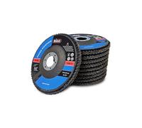 lot 10 disques plats a lamelles aluminium 125 mm grain 60 -