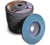 lot 10 disques plats a lamelles zirconium 125 mm grain 40 -