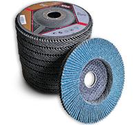 LOT 10 DISQUES PLATS A LAMELLES ZIRCONIUM 125 MM GRAIN 40