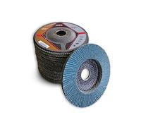 lot 10 disques plats a lamelles zirconium 125 mm grain 80 -
