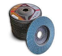 lot 10 disques plats a lamelles zirconium 125 mm grain 80 -