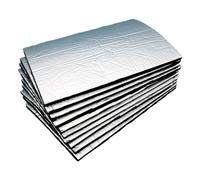 Lot 10 Matelas Amortissement Auto | Auto-Adhésif, 25x18 Cm, Argent | Plaques Isolation Thermique & Phonique Pour Voiture, Porte, Plancher, Toit | Amortisseur Vibrations