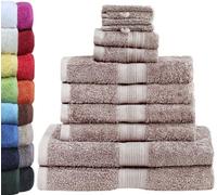 Lot 10 serviettes de bain Green Mark NatureMark - 100% coton 500 g/m², sable