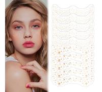 Lot 10 Tatouages Taches Rousseur Pailletés Tatouages Taches Rousseur Festival Tatouages Visage Pailletés Convient aux Hommes, aux Femmes, aux Spectacles et aux Fêtes NoëL pour Enfants (Rose Gold)