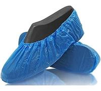 Lot 100/200/500/1000/1500/2000 Surchaussures jetables plastique, Couvre-Chaussures - CPE 3g bleu (500)