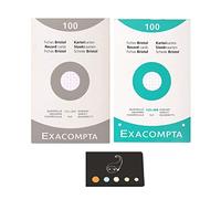 Lot 100 Fiches Bristol Petits Carreaux 125 * 200 + 100 Fiches Bristol Petits Carreaux Perforées 125 * 200 + 1 Index Adhésif Blumie Shop