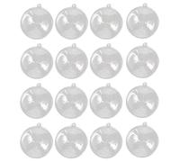 Lot 100 Petites Boules diam 4 cm en Plastique Transparent séparable, Contenant Cristal Alimentaire sécable