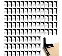 Lot 100 Pieds Meubles en métal, Pieds Rechange à Monter soi-même, Pieds triangulaires Style Moderne, pour Table Chevet, bibliothèque, Placard (Noir)(13cm)