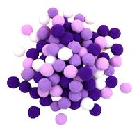 Lot 1000 Mini Pompons Colors,Boules de Pompons de 10 mm,Petits Pompons,Boules Peluche moelleuses,dcoration de Boules Feutre pour dcoration de fte d'anniversaire et de Mariage,Bricolage Amusant,Violet