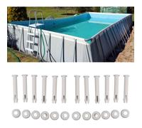 Lot 12 Accessoires Piscine Intex - Écrous Vis & Pièces Caoutchouc 6cm pour Supports 28270/28272
