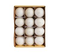Lot 12 Bougies Flottantes Beige Non parfumé 4.6x3cm, Bougie Décorative Durée 4 Heures