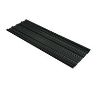 Lot 12 Panneaux De Toit Acier Galvanisé Anthracite 129x45 Cm Ultra Résistant Gris