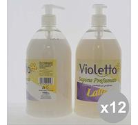 Lot 12 Violetta Savon liquide 1L LAIT Twister et les savons pour le corps