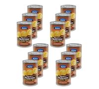 Lot 12x Demi pêches au sirop - Boîte 420g