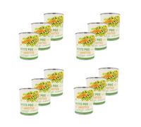Lot 12x Petits pois très fins et carottes - Conserve 800g