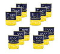 Lot 12x Thon entier à l'huile de tournesol - Boîte 800g
