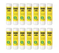 Lot 14 bâtons de colle blanche UHU 40G
