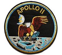 lot 15 ecusson apollo 11 armstrong collins aldrin lune aigle nasa astronaute usa espace 10cm
