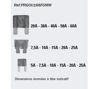 Lot 166 fusibles mini/maxi en coffret