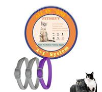 Lot 2+1 Colliers pour Chats - 2 Colliers Antipuces et Anti-Tiques Longue Durée + 1 Collier Apaisant aux Huiles Naturelles, Réglable et Confortable, Solution Économique 2 en 1 pour Santé et Sérénité