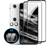 Lot 2+2 Verre trempé 9H pour Xreal Beam Pro - 2 films écran 0,33 mm HD + 2 protections caméra, anti-rayures et anti-empreintes