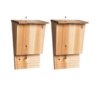 Lot 2 Abris Chauves-souris Bois - Nichoirs Extérieur Résistant Intempéries, Grands, Jardins/Parcs, Protection Habitat