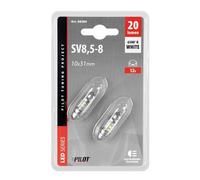 Ampoule Torpille Pilot 3 LED 10x31 MM SV8, 5-8 12V 2 Pièces