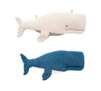 Lot 2 Animaux Océans En Tissu Doux Beige And Dark Blue TU