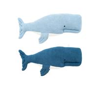 Lot 2 Animaux Océans En Tissu Doux Light And Dark Blue TU