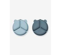 Liewood Assiette compartimentée Stacy Lot de 2 Sea blue-Whale blue
