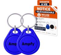 LOT 2 BADGES RFID 13.56Mhz | PUCE UID MODIFIABLE CUID | PROGRAMMABLE ANDROID MCT | COMPATIBLE VIGIK UNIVERSEL & CP7 CP5 EP7 HP7 | 9 COULEURS | PASSE PARTOUT IMMEUBLE LECTEUR RFID NFC TAG ETC…