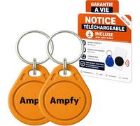 LOT 2 BADGES RFID 13.56Mhz | PUCE UID MODIFIABLE CUID | PROGRAMMABLE ANDROID MCT | COMPATIBLE VIGIK UNIVERSEL & CP7 CP5 EP7 HP7 | 9 COULEURS | PASSE PARTOUT IMMEUBLE LECTEUR RFID NFC TAG ETC…