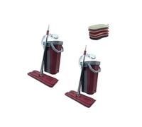 Venteo - Lot de 2 Balai ESSOREUR + 5 éponges Double-Face Offerte - Balai Extra Large et tête pivotante 360° - Seau à 2 Compartiments Nettoyage et Essorage