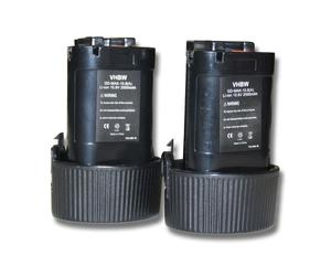 Lot 2 batteries Li-Ion vhbw 2000mAh (10.8V) pour outils MR051, MR051W, RJ01, RJ01W, TD090D, TW100 comme Makita 194550-6, 194551-4, BL1013, BL1014.