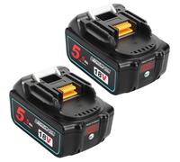 Lot 2 batteries Makita 18V 5 5Ah BL1850B BL1860B BL1830B BL1840 Li-Ion avec indicateur LED compatibles outils sans fil