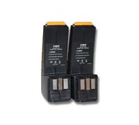 Lot 2 batteries Ni-MH vhbw 2100mAh (9.6V) pour outils FSP-488437, FSP-489257, FSP-490355 comme Festo, Festool CCD9.6, CCD9.6ES, CCD9.6FX.