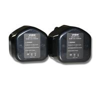 Lot 2 batteries Ni-MH vhbw 2100mAh pour outils UB 12D, UB 3D, UB 5D, UB12D, UB3D, UB5D, WF 4DY Remplace: Hitachi EB12, EB1224, EB12B, EB12G, EB12M.