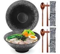 Lot 2 bols ramen japonais 1050 ml avec baguettes Vendos85