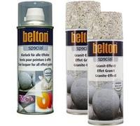 Lot 2 bombes de peinture effet granit sable + 1 vernis de finition - Belton