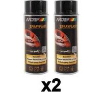 Lot 2 bombes de peinture pelable - Sprayplast - noir brillant - Motip G